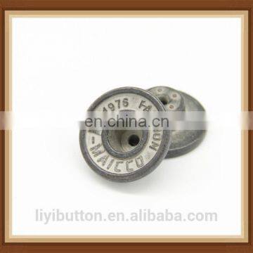 contrast tin shank button for jeans, material is zinc alloy