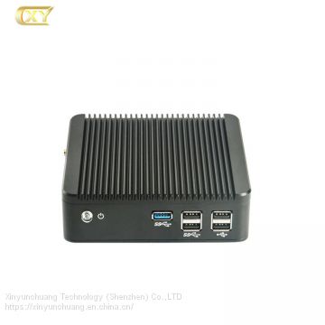 Fanless industrial computer J1900 Quad Core  Mini PC Box PC