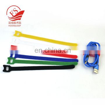 Shenzhen factory reusable custom logo printing hook loop wire magic cable tie