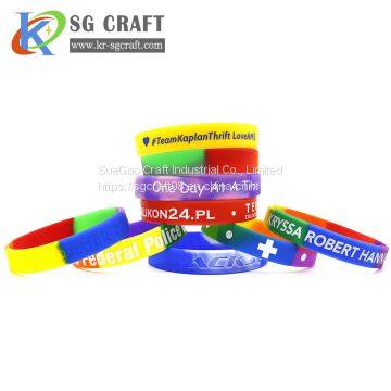 Cheapest gift fashion item silicon bracelet wrist bands custom silicone wristband