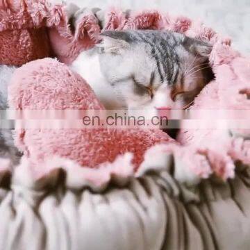 High END Lovely cotton plush cute soft winter cat and dog mat bed