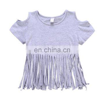 Cold Shoulder Blouse Baby Girls Tank Top Summer Shirt