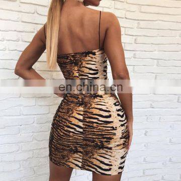 Summer Lady Women Casual Sexy Animal Print Leopard Club Wear Dresses photo-3
