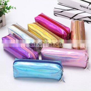 Laser Student Pencil Bags Candy color Pencil Case waterproof bag 7colors