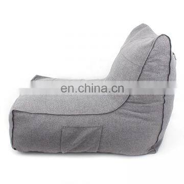 Customized Comfortable Faux linen  cover Bean Bag lazy sofa for living room or bedroom