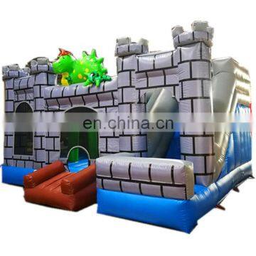 Outdoor Children Amusement Park Inflatable Bouncy Castle With Slide On Sale