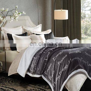 Gift For Her Fleece Throw Blanket - Inspirational Blanket, Grey Sherpa Healing Blanket photo-5