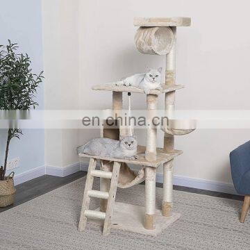 High Quality Cat Tree for Big Cats Solid Wood Cat Climbing Frame Cat House Tree photo-2