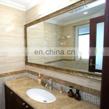 6mm bathroom mirror with AISI304 chrome frame