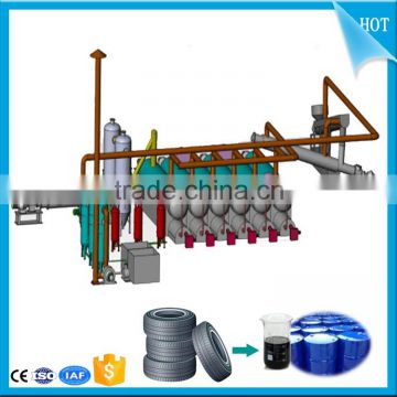 Made in china Fully Continuous old tires pyrolysis plant_Oil refining machine