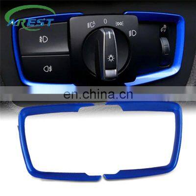 Car Headlight Switch Button Styling Decorative Frame Cover Trim Dashboard For BMW F30 F31 F32 F34 1 3 4 Series X5 2013-2014