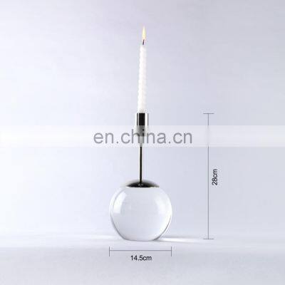 High End Globe Crystal Interior Home Decor Wedding Centerpieces Gift Crafts CandleSticks photo-4