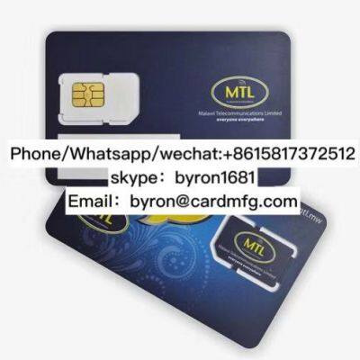 PostPaid Telecom SIM Card with Personalization without Card envelope