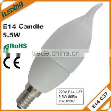 NEW product 5.5W E14 with Tail C37 LED Candle Bulb