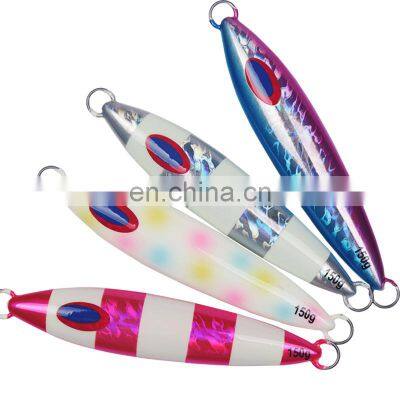 100g10cm/120g10.55cm/150g11cm  jig fishing lure metal lead jig lure slow jigging lure silver