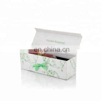 Coated Paper Type and Wine Use elegant white paper wine box