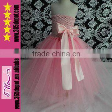 Pink Children' Lovely Evening Long Tutu Dress Birthday Party Dress For Wholesale