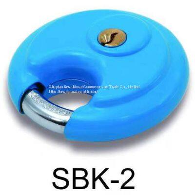 Colorful Keyed Disc and Discus Padlock With Strong Chrome Plated Shackle photo-3
