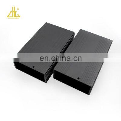 Black Anodized CNC Aluminum Extrusion Profile Large Aluminium Heat Sink Enclosure photo-3