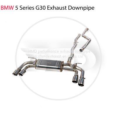 Stainless Steel Exhaust Pipe Manifold Downpipe is Suitable for BMW 5 Series G30 Auto Modification Electronic Valve whatsapp008618023549615