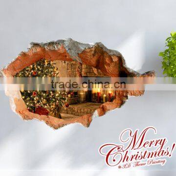 wholesale merry christmas home decro 3d lenticular pics for wall cover