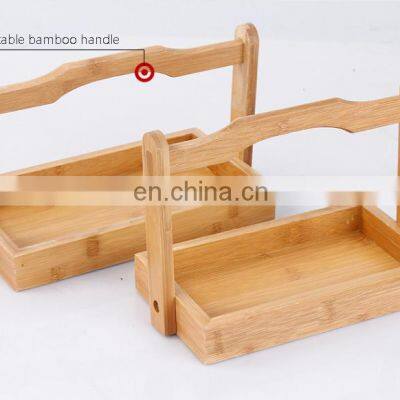 Bamboo Serving Tray Wholesale New Design Food Serving Tray Picnic Bamboo Baskets