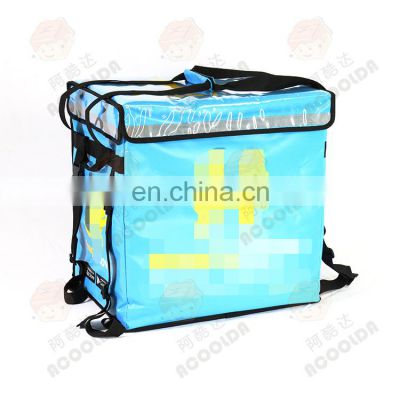 Large Box Motorcycle Product Delivery Bag Custom Print Backpack Cooler Insulated Food Delivery Bag