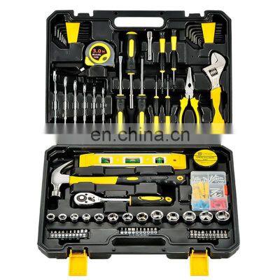 108pcs Socket Wrench Tool Set Auto Repair Mixed Tool Combination Package Hand Tool Kit with Plastic Toolbox Storage Case