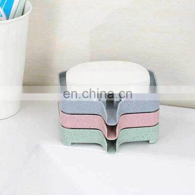 PP Wheat Straw Storage Rack Drain Soap Box Tray Soapbox Shower Soap Tray Tool Soap Dish Plate Holder photo-3
