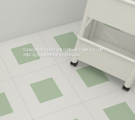 Simple Modern Small Fresh Avocado Green Square Tile 300 × 300 Bathroom Balcony Kitchen Anti-skid Floor Tiles photo-2