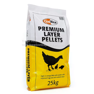 50lb 25kg 50kg poultry chicken pp packaging bag custom animal feed bags for sale