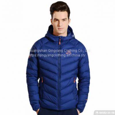 New fashion lightweight 800 filling goose down jacket men puffer down jacket with hood for winter