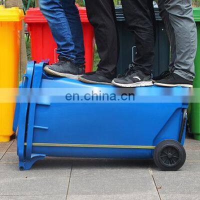 Manufacturer Price 240L Outdoor Trash Can Red Dustbin Wheelie Plastic Waste Bin