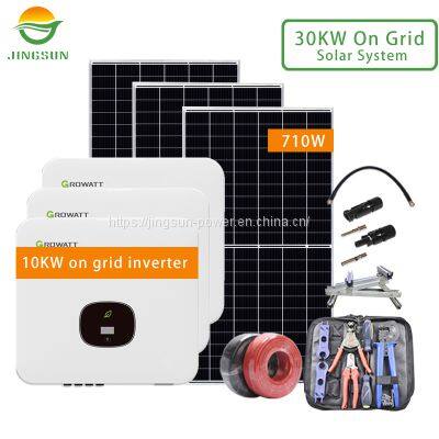 30kw on grid solar system 710W panels