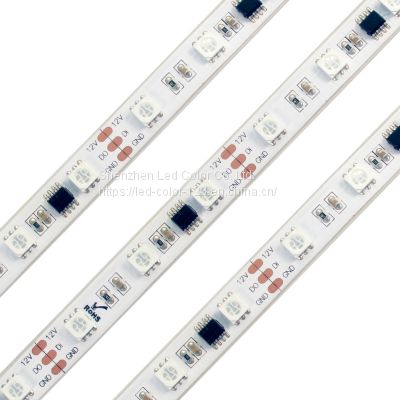 DC12V 12W/M 10MM PCB WS2811 Pixels 48LEDS Full Color IP65 Dreamcolor Led Strip Light Addressable RGB LED Strip