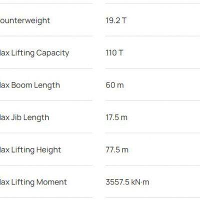 ПРОДАЖА ИСПОЛЬЗОВАННОЙ ГРУЗОВОЙ ЖУРНАЛЬНОЙ КРАНА SANY STC1100 С ГРУЗОПОДЪЁМНОСТЬЮ 110 ТОНН photo-3