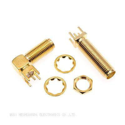 Wholesale RF SMA-KE Plug 11mm 13mm 15mm Long Screw Four Feet 16.5mm 18.5mm 20.5mm SMA Female PCB Connector photo-3