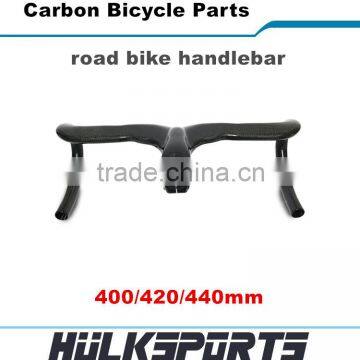 Hot sale riser bar with stem Inter cable 400/420/440mm road bike carbon handlebar matte carbon bicycle parts