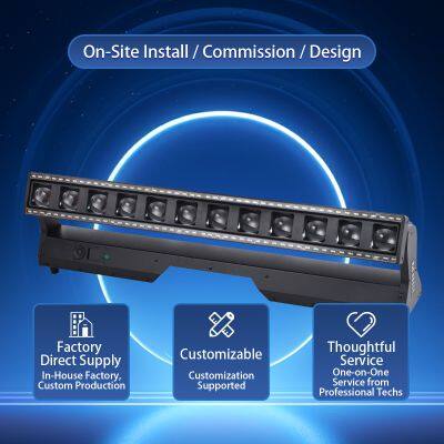 Y1240X 12x40W 4In1 Beam Moving Head Scan Light Stage Effect Lamp DMX512 Dj Mobile Lights for Bar Party KTV Home Wedding photo-4