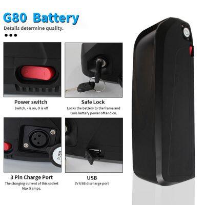Hailong Down Tube Electric Bicycle Battery 48V 15Ah 17.5Ah OUXI V8 Fatbike Lithium Battery Pack for E-Bikes photo-3