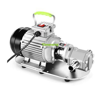 WCB Portable Hydraulic Gear Pump Gear Oil Pump With Motor WCB-75P WCB-100P 304 Stainless Steel Fuel Transfer Pump Power 220/380V