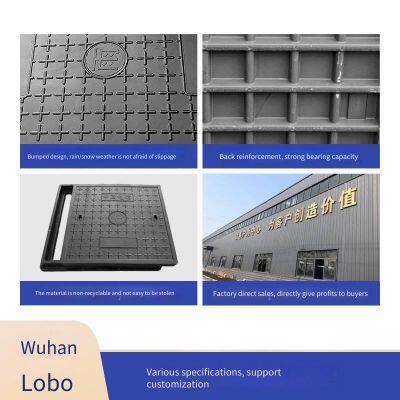 Lubao Square Manhole Covers Made of Composite Resin Material, Manufacturer for Park Inspection Wells 300*400, Green and Environment-friendly for Gardens photo-3