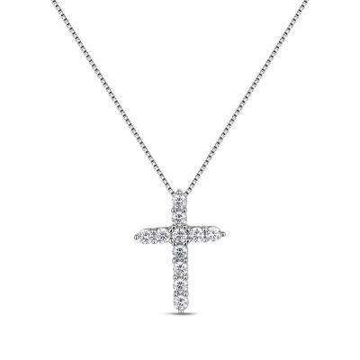 European and American Fashion, Individuality, Creativity, Diamond Studded Cross Necklace, Men's and Women's Versatile Punk photo-5