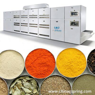 Большой объемный непрерывный микроволновый печь для промышленной стерилизации и снижения бактерий при обработке специй