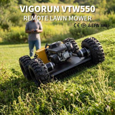Vigorun Tech VTW550-90 Cortacésped con ruedas controlado por radio con neumáticos sin cámara, ideal para fincas y grandes áreas. En stock y a la venta