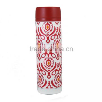 high quality hot sale 500ml double wall stainless steal vacuum flask with custom pattern