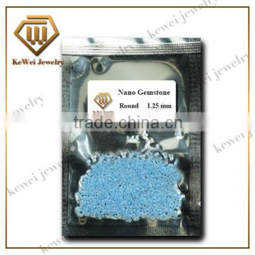 Wax Casting Round Shape 1.25mm Blue Nano Opal