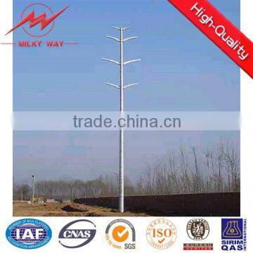 69kv Octagonal Low voltage 8M Steel Tubular Pole