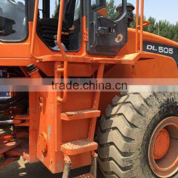 secondhand wheel loader Doosan DL 505/ original Korean loader in shanghai