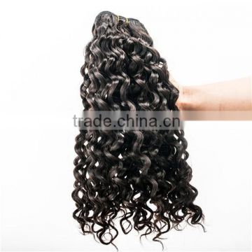 Customized order deep curl braiding human hair weave in China